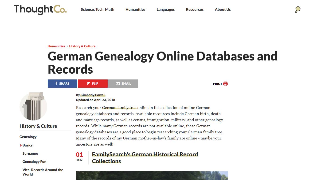 Find German Ancestry Records Online for Free - ThoughtCo